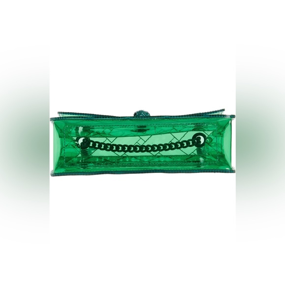 Kurt Geiger London Medium Kensington Green Vinyl Crossbody Bag - Picture 9 of 9